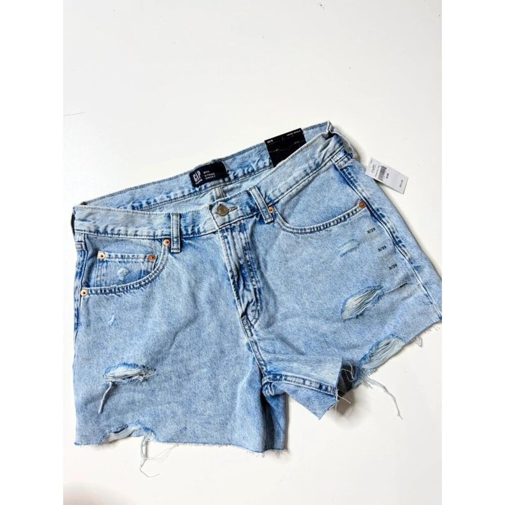 Gap denim jean shorts light wash distressed cut off